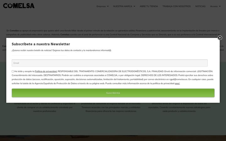 Screenshot of comelsa.es