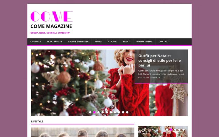Screenshot του comemagazine.it