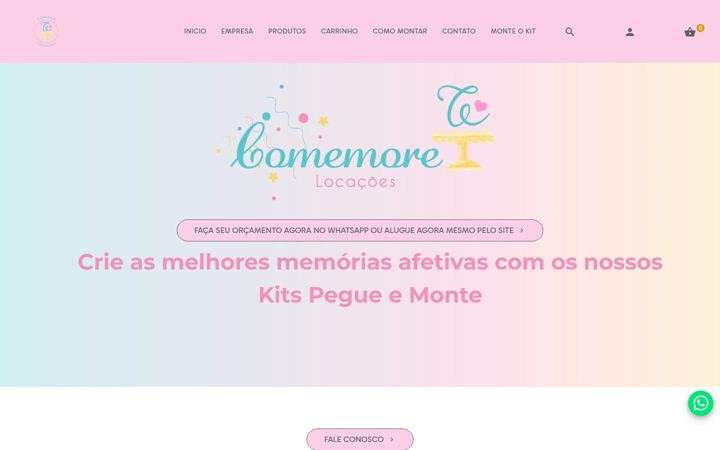 Screenshot of comemorebh.com.br