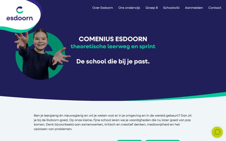 Captura de pantalla de comenius-esdoorn.nl