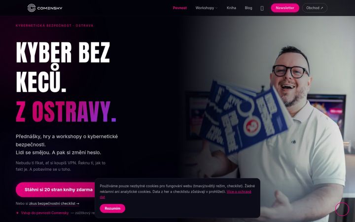 Ekrano kopija comensky.cz