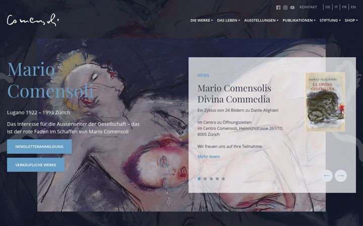 Screenshot of comensoli.ch