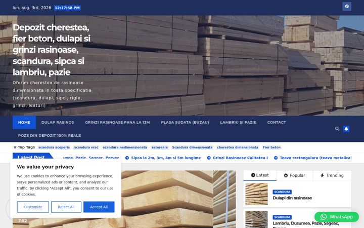Screenshot of comenzicherestea.ro
