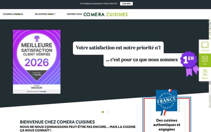 Snímek obrazovky comera-cuisines.fr