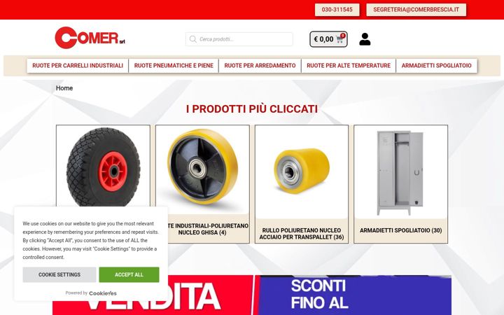 Screenshot of comerbrescia.it