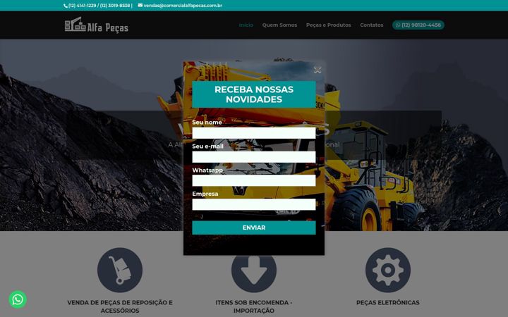 Screenshot ta' comercialalfapecas.com.br