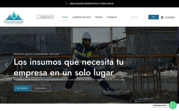 Screenshot of comercialaustralsur.cl