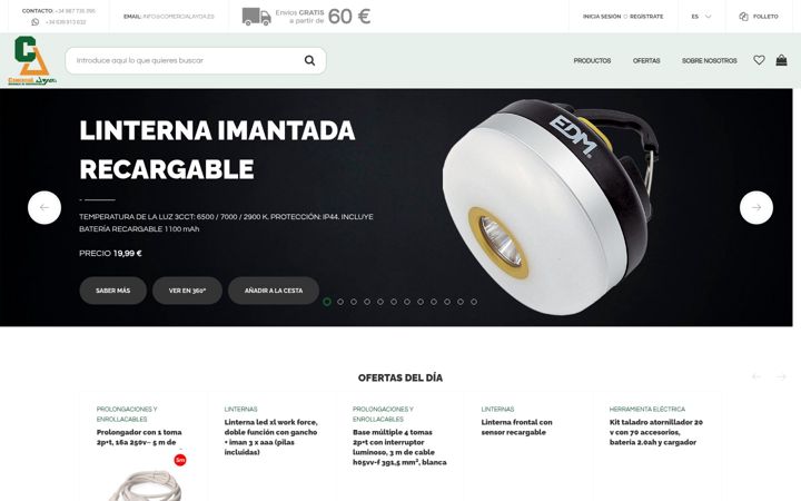 Screenshot di comercialayoa.es