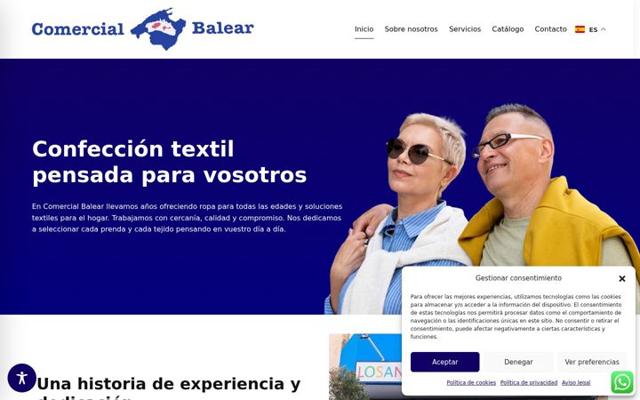Screenshot di comercialbalear.es