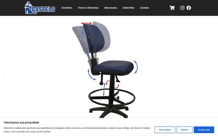 Screenshot of comercialcastelo.com.br