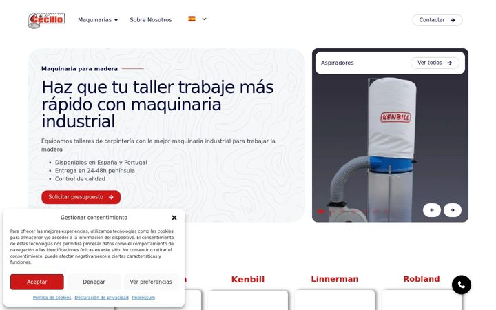 Screenshot stránky comercialcecilio.es