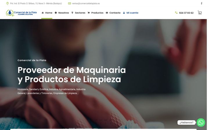 Screenshot stránky comercialdelaplata.es