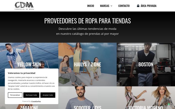 Screenshot of comercialdemoda.com