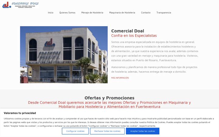 Screenshot stránky comercialdoal.es