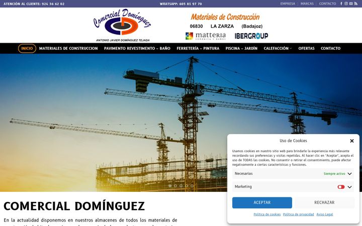 Screenshot of comercialdominguez.com