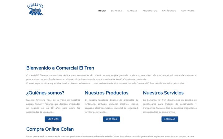 Screenshot stránky comercialeltren.es