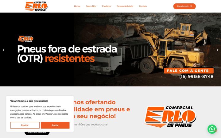 Screenshot of comercialerlo.com.br