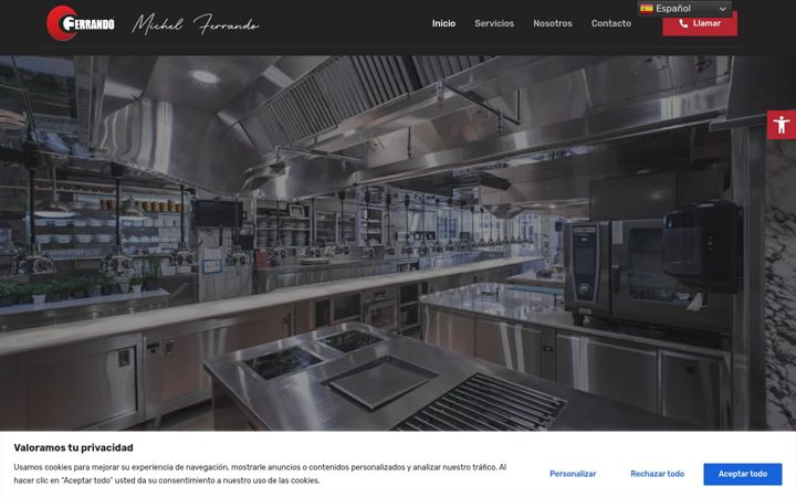 Screenshot stránky comercialferrando.es
