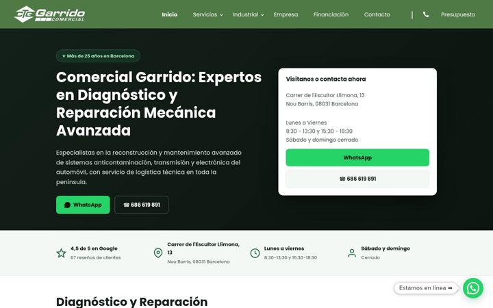 Screenshot of comercialgarrido.es