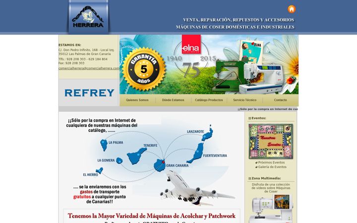 Screenshot of comercialherrera.com