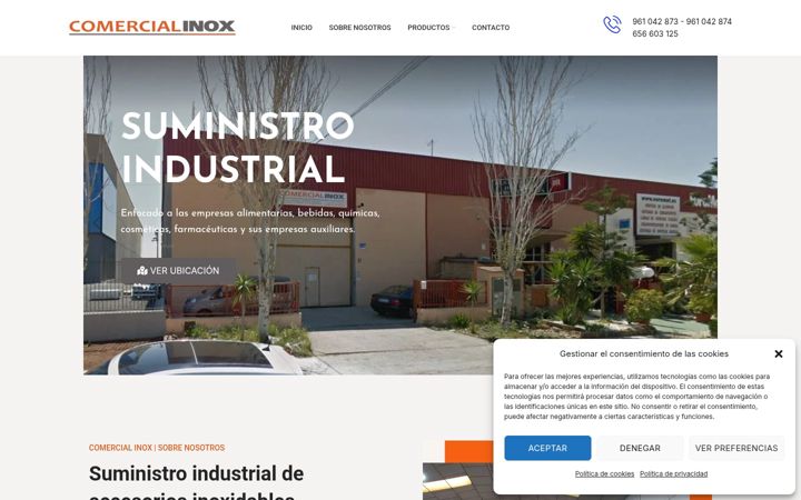 Screenshot of comercialinox.es