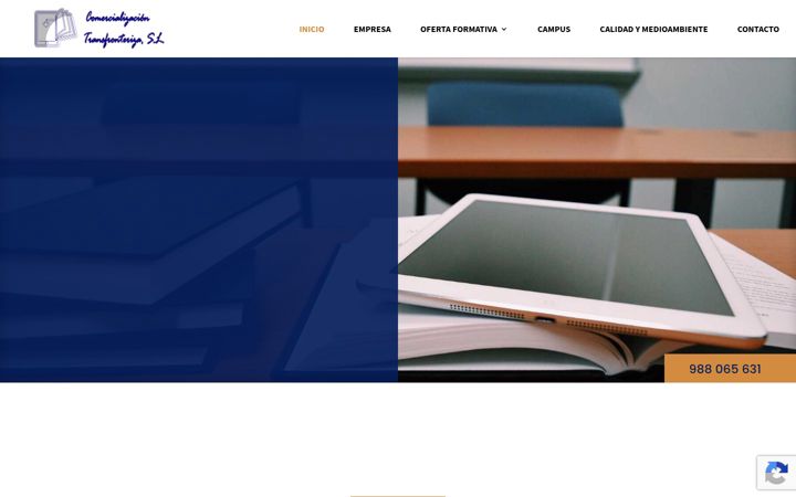 Screenshot stránky comercializaciontransfronteriza.es