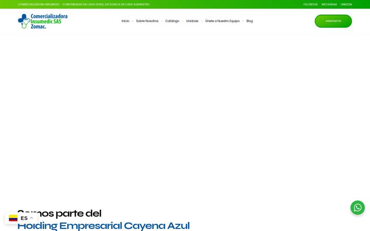 Screenshot of comercializadorainsumedic.com.co