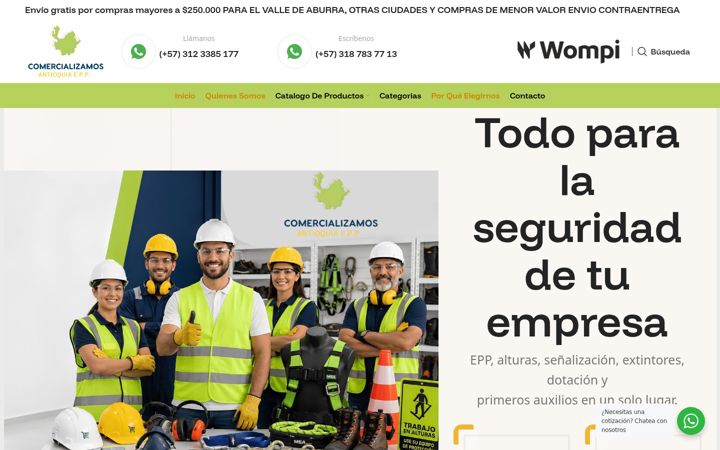 Screenshot of comercializamosantioquia.com