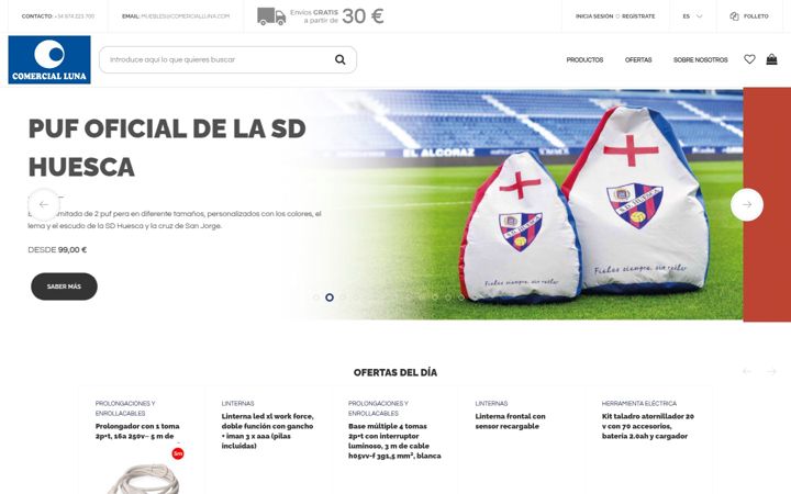 Screenshot of comercialluna.com