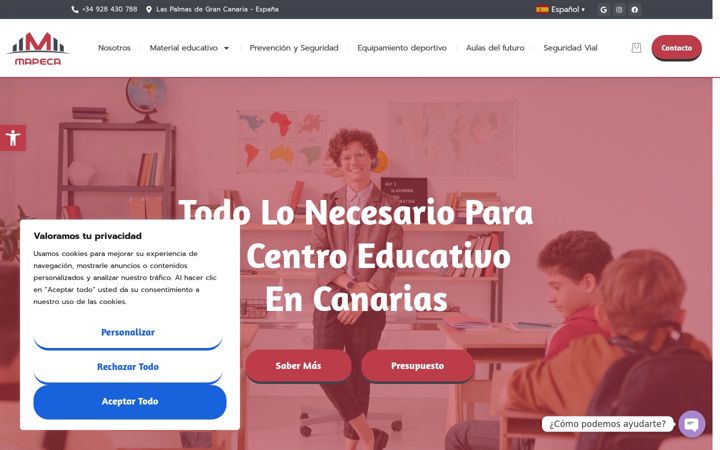 Screenshot of comercialmapeca.es