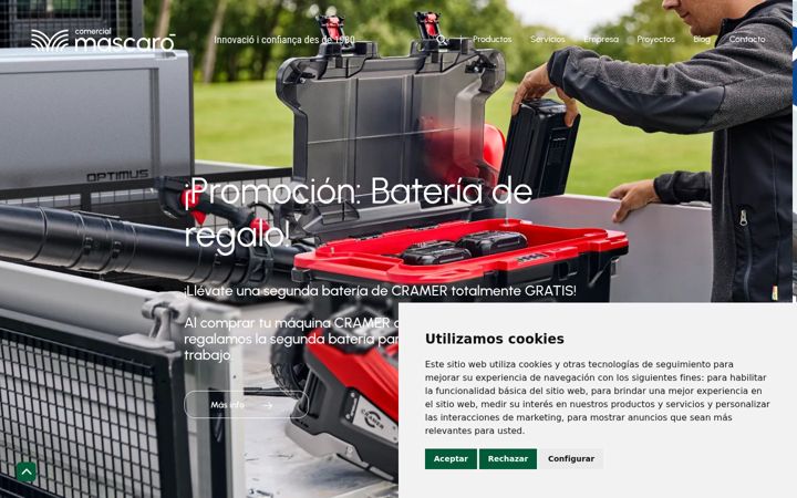 Screenshot of comercialmascaro.com