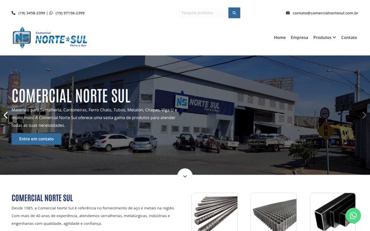 Screenshot ta' comercialnortesul.com.br