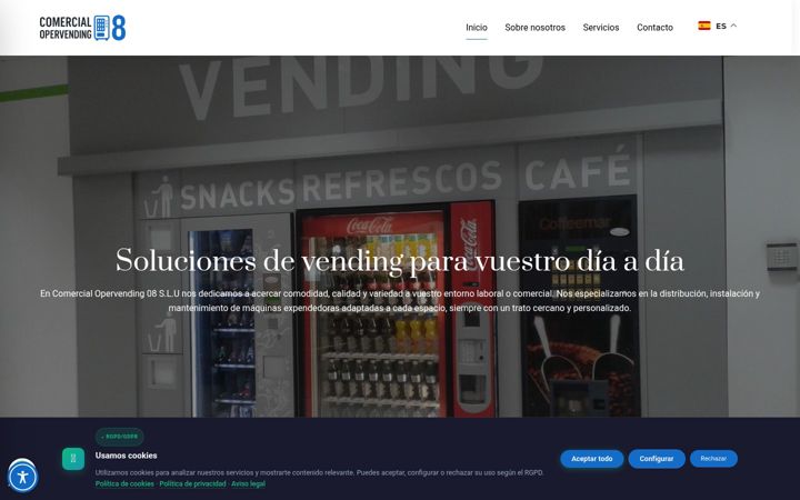 Screenshot of comercialopervending08.com