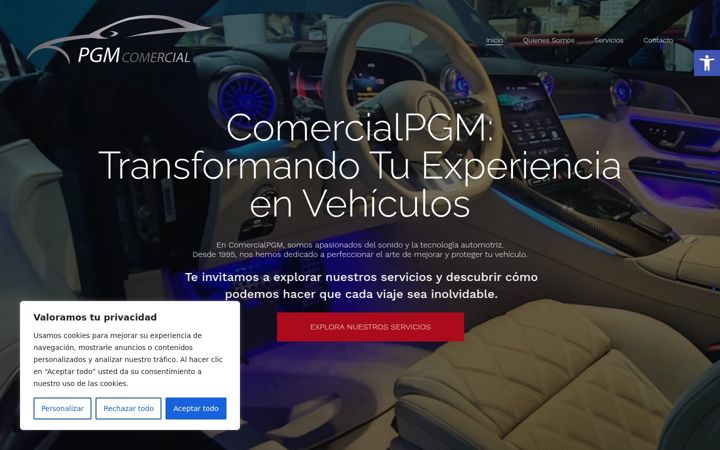 Screenshot of comercialpgm.com