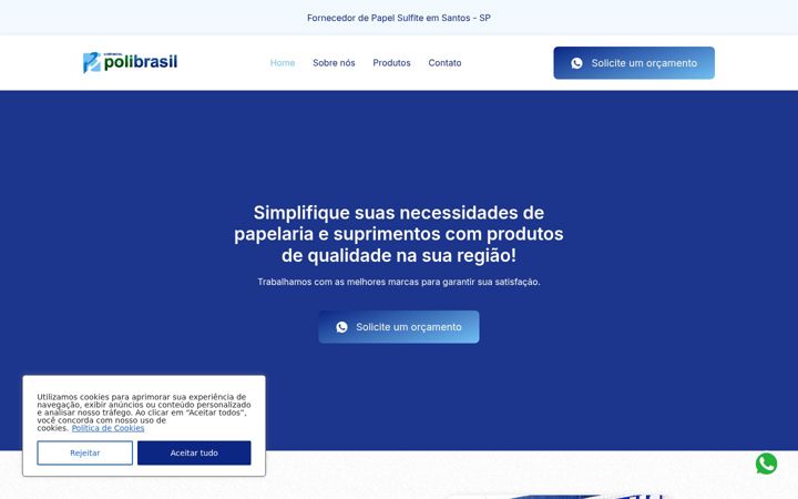 Screenshot of comercialpolibrasil.com.br