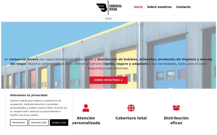 Screenshot of comercialriveralogistica.com