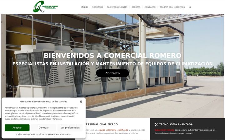 Screenshot stránky comercialromero.net