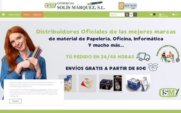 Screenshot of comercialsolismarquez.es