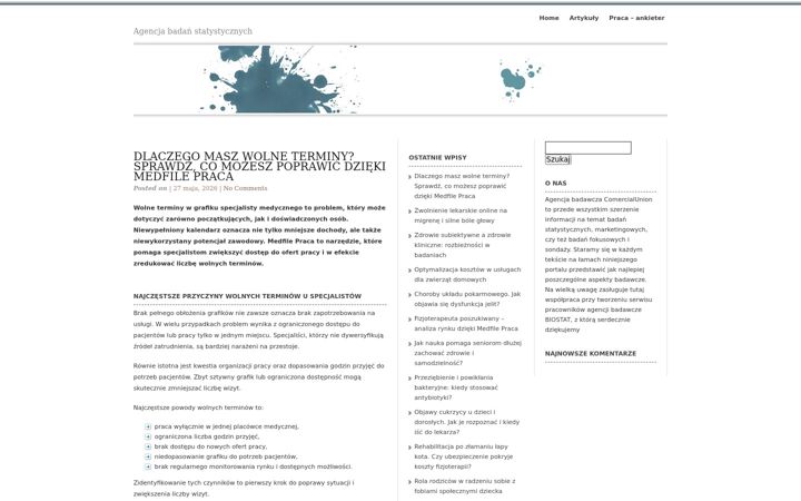 Zrzut ekranu comercialunion.com.pl