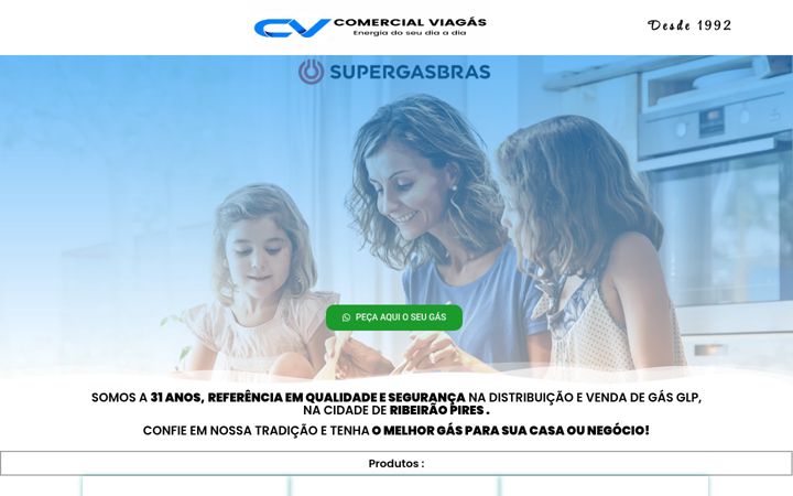 Screenshot of comercialviagas.com.br