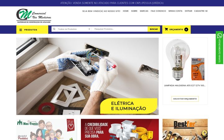 Screenshot of comercialviamedeiros.com.br
