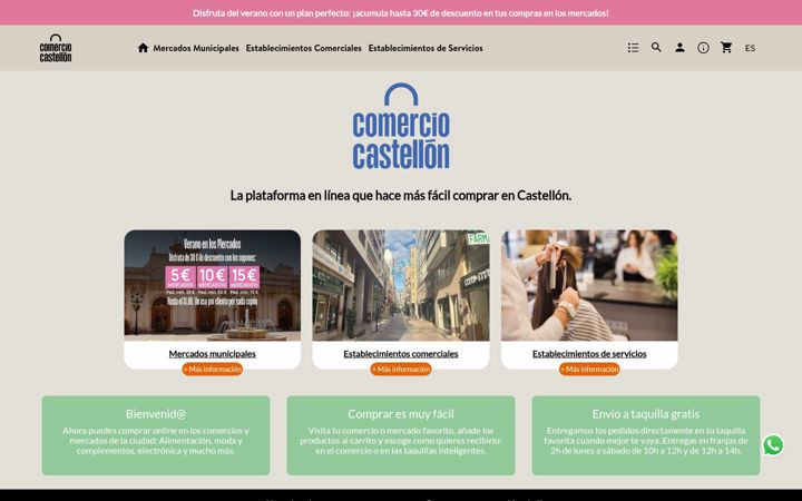 Skærmbillede af comerciocastellon.es