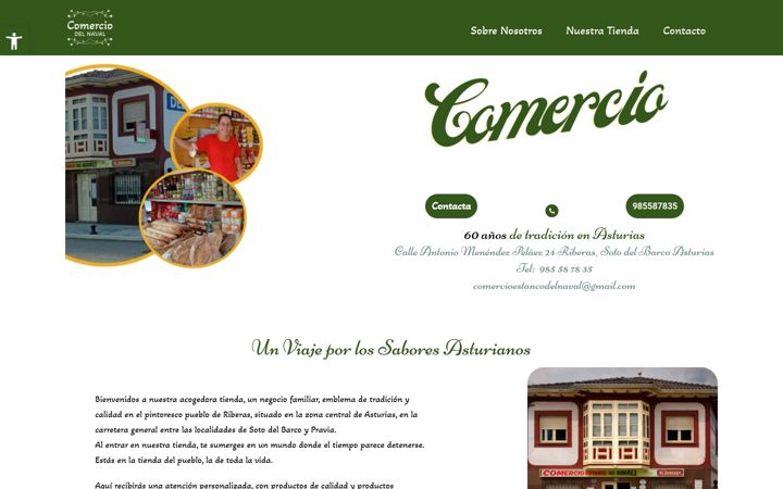 Screenshot stránky comerciodelnaval.es