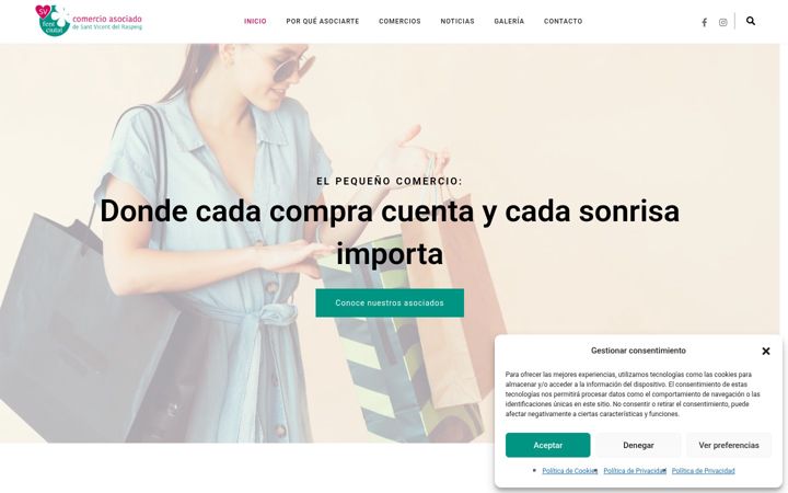 Screenshot stránky comerciodesanvicente.es