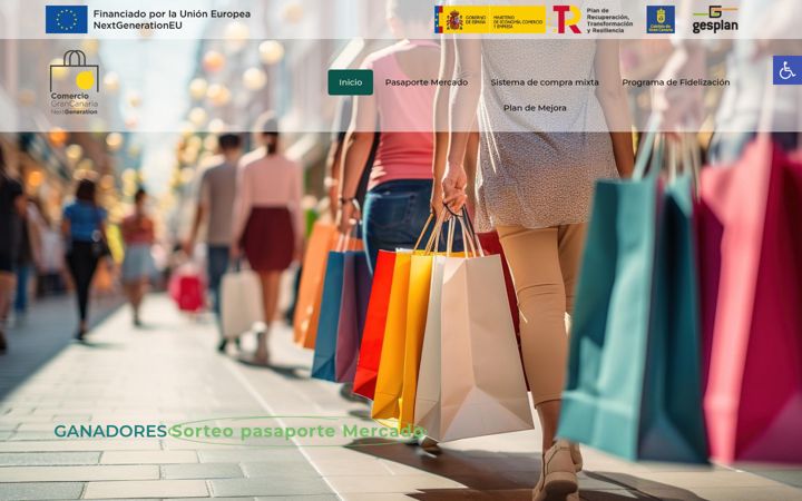 Screenshot stránky comerciogc-nextgeneration.es