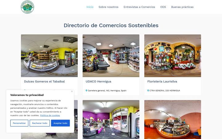 Screenshot of comerciossostenibleslagomera.es