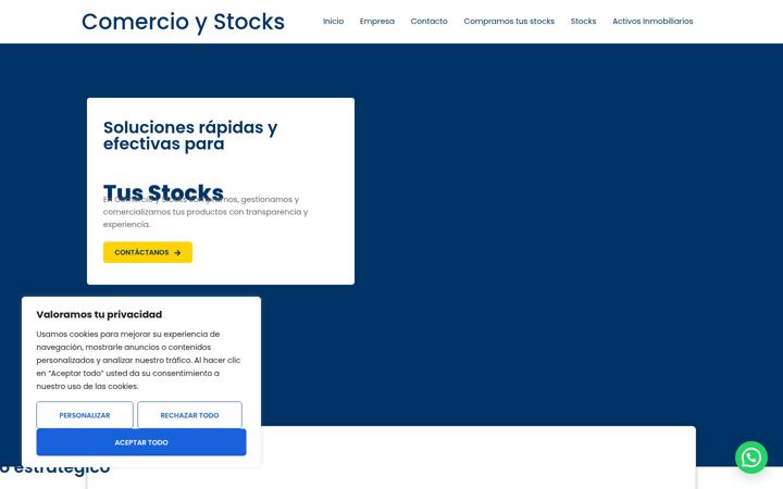 Screenshot of comercioystocks.es