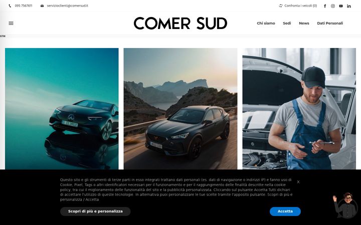 Екранна снимка на comersud.it
