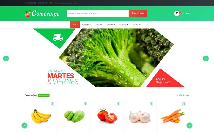 Screenshot of comervipc.com