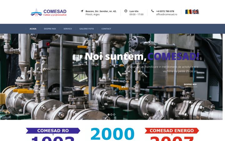 Screenshot of comesad.ro